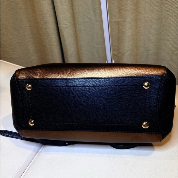 Coach Black and Bronze Satchel - Picture 6 of 15